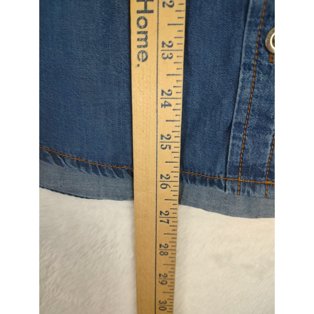 Max Jeans Denim Tunic Shirt Long Sleeve Button Down Casual Top Small - Picture 5 of 6